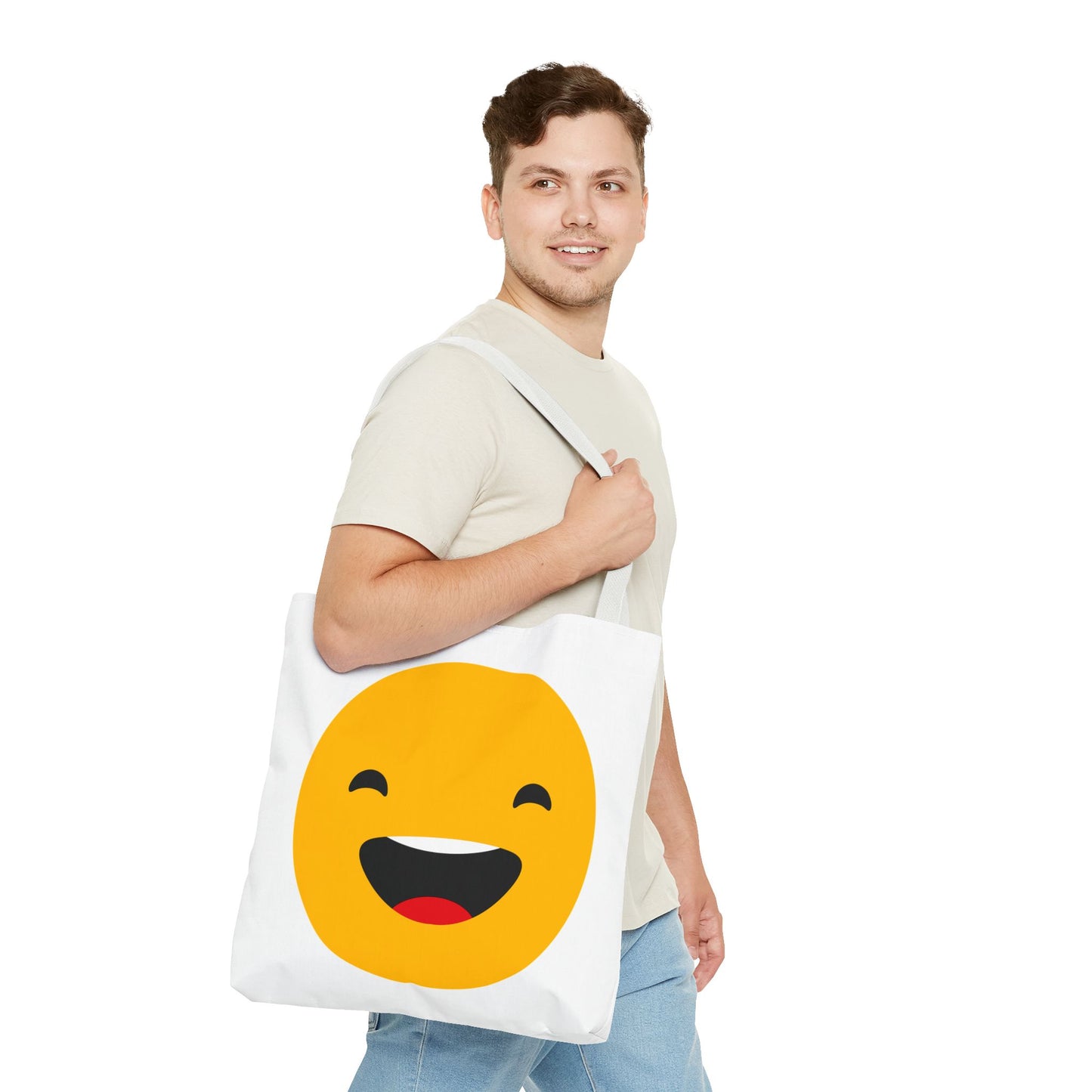 Smiley Face Tote Bag - Fun and Cheerful Reusable Shopping Bag