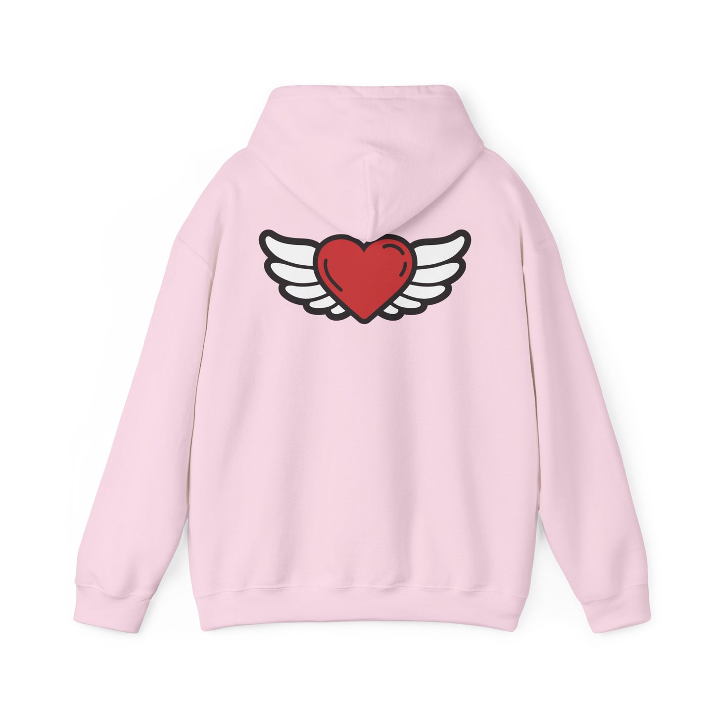 Angel Wings Heart Hoodie - Unisex Heavy Blend™ Sweatshirt for Love & Comfort