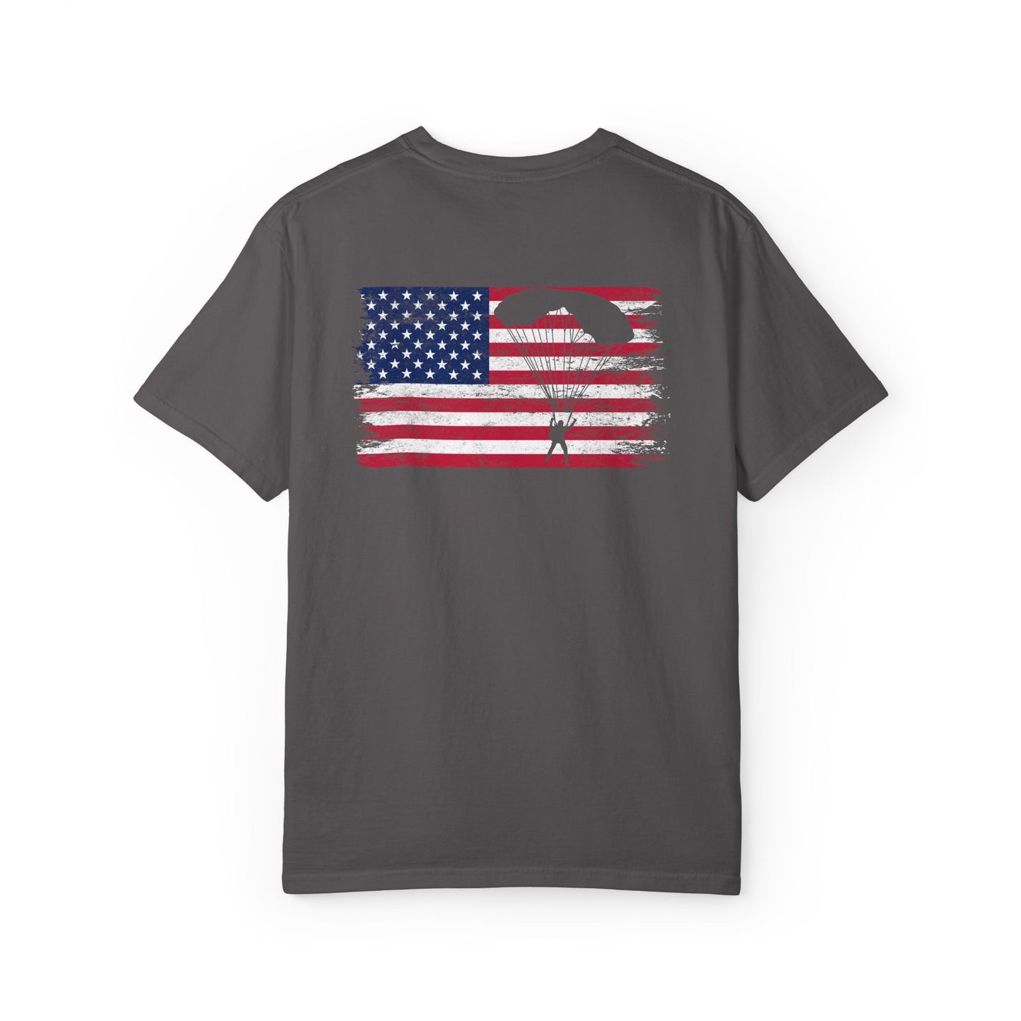 Patriotic Garment-Dyed T-Shirt - Vintage American Flag Design