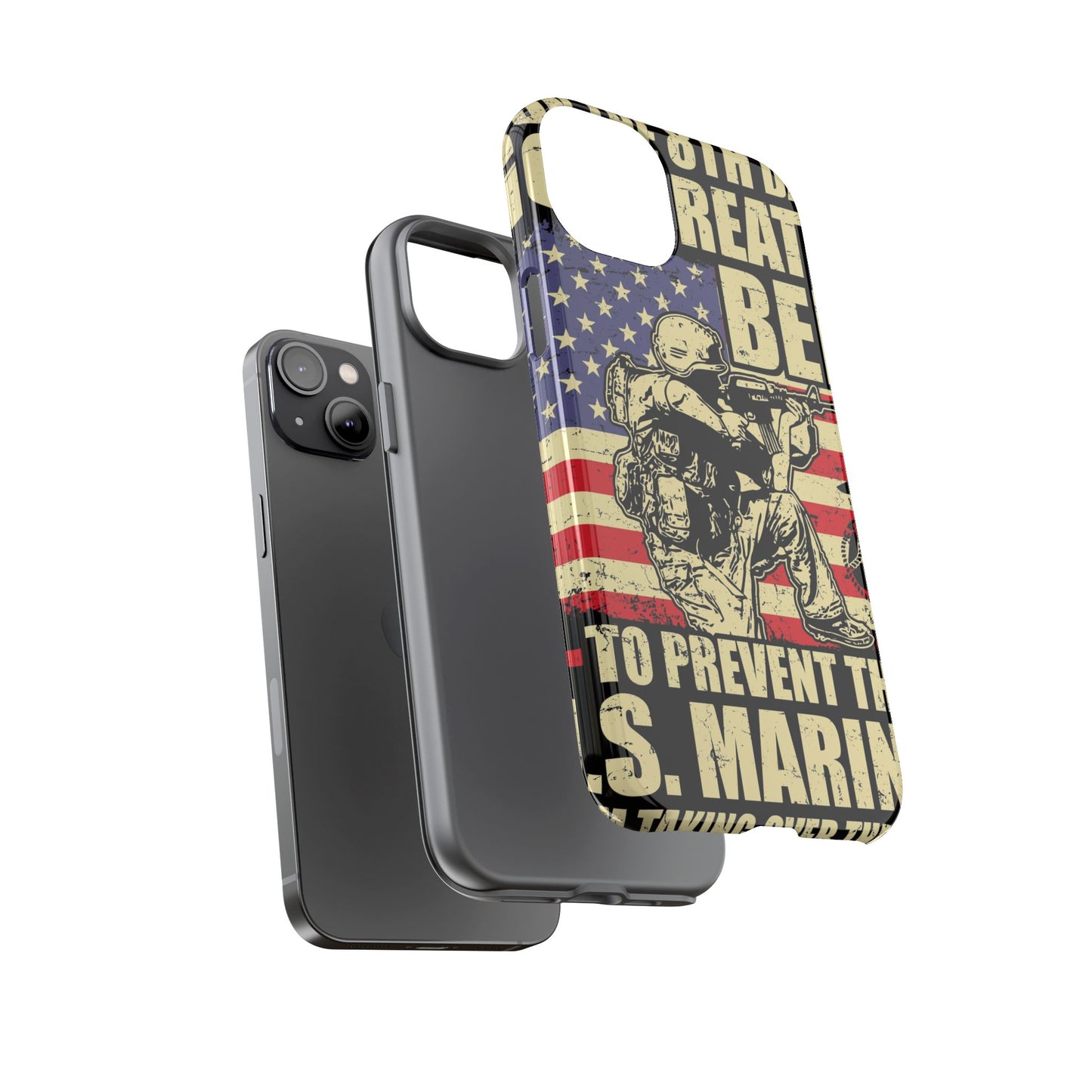 Military-Themed Phone Case - 'God Created Beer' Design