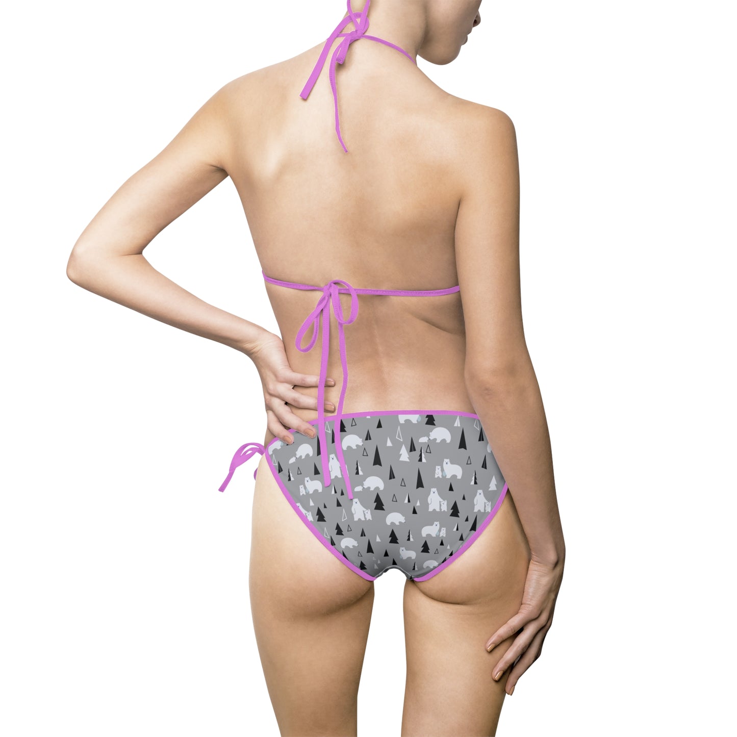 Stylish Gray Triangle Bikini Swimsuit for Women - Perfect for Beach Days & Pool Parties