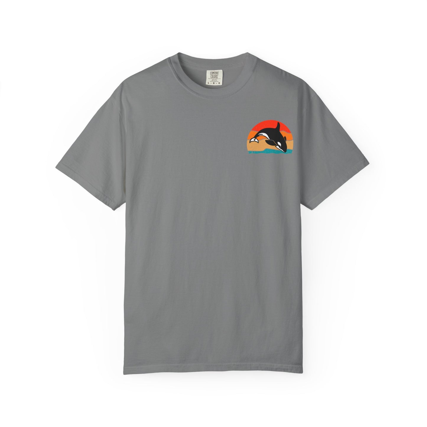 Whale Sunset Graphic T-Shirt - Unisex Garment-Dyed Tee for Ocean Lovers