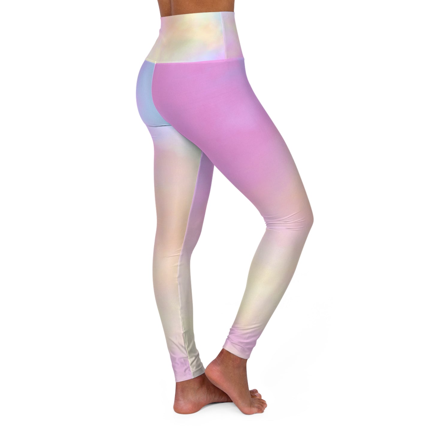 Pastel Gradient High Waisted Yoga Leggings - Soft & Stretchy Activewear for Yoga & Fitness