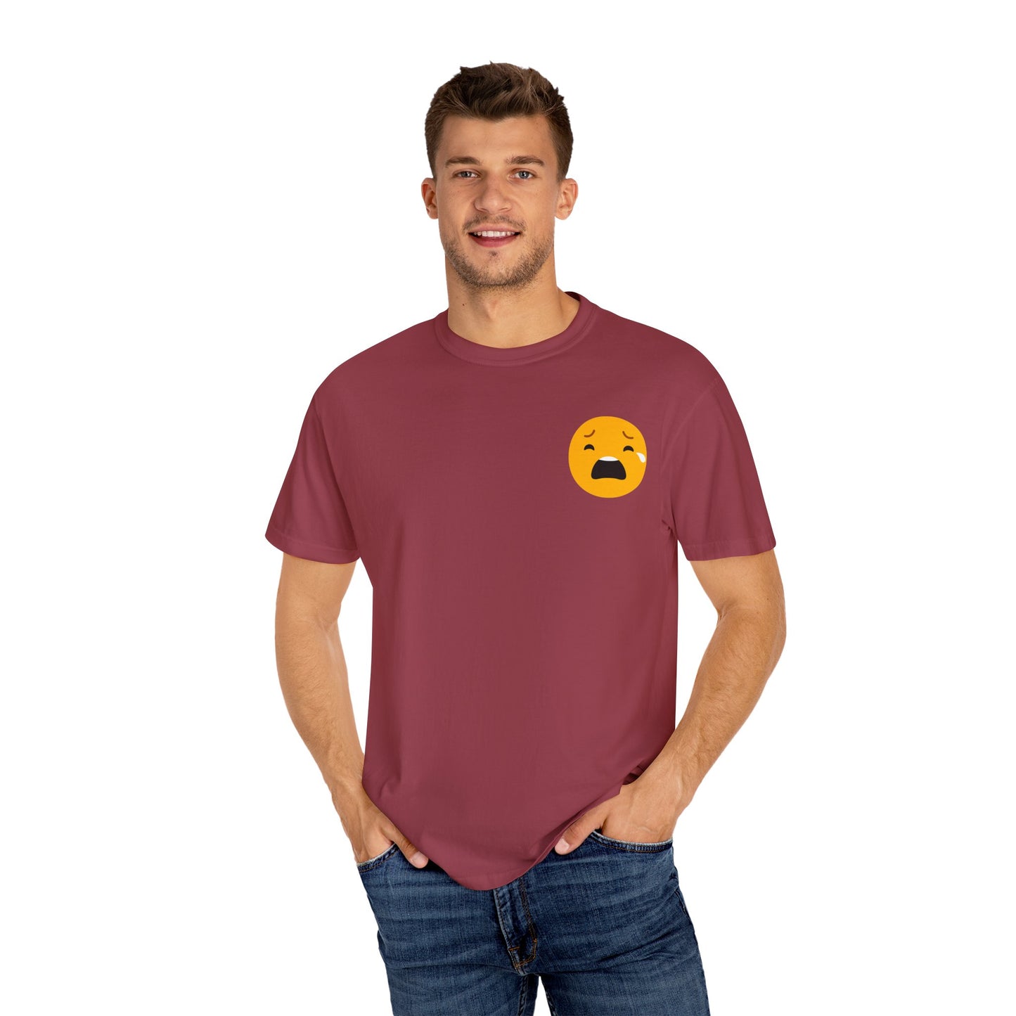 Emotional Support Unisex Tee - Sad Emoji Graphic T-Shirt