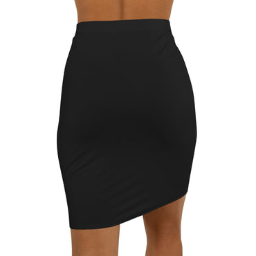 Chic Women's Mid-Waist Pencil Skirt - Elegant Black Office Wear