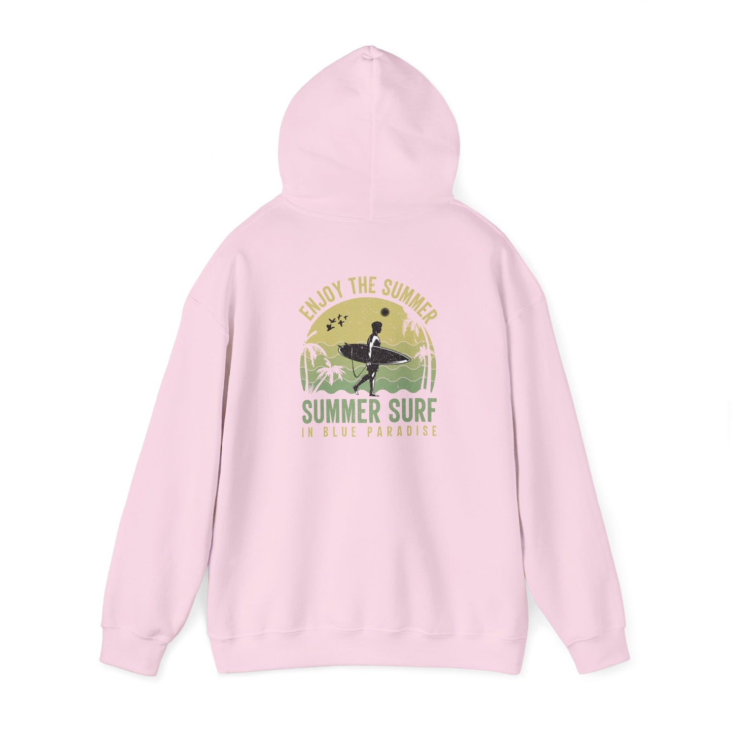 Summer Surf Vibes Hoodie – Unisex Heavy Blend™ Sweatshirt for Beach Lovers, Perfect Gift for Surfing, Casual Wear, Summer