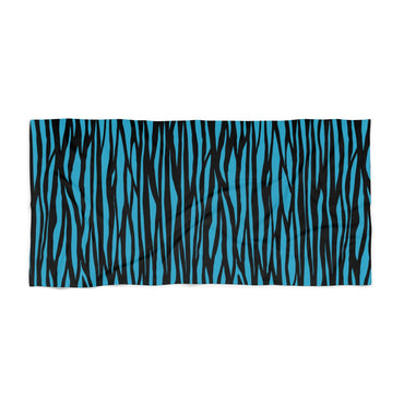 Vibrant Tiger Striped Beach Towel - Fun Summer Essential for Relaxing & Sunbathing
