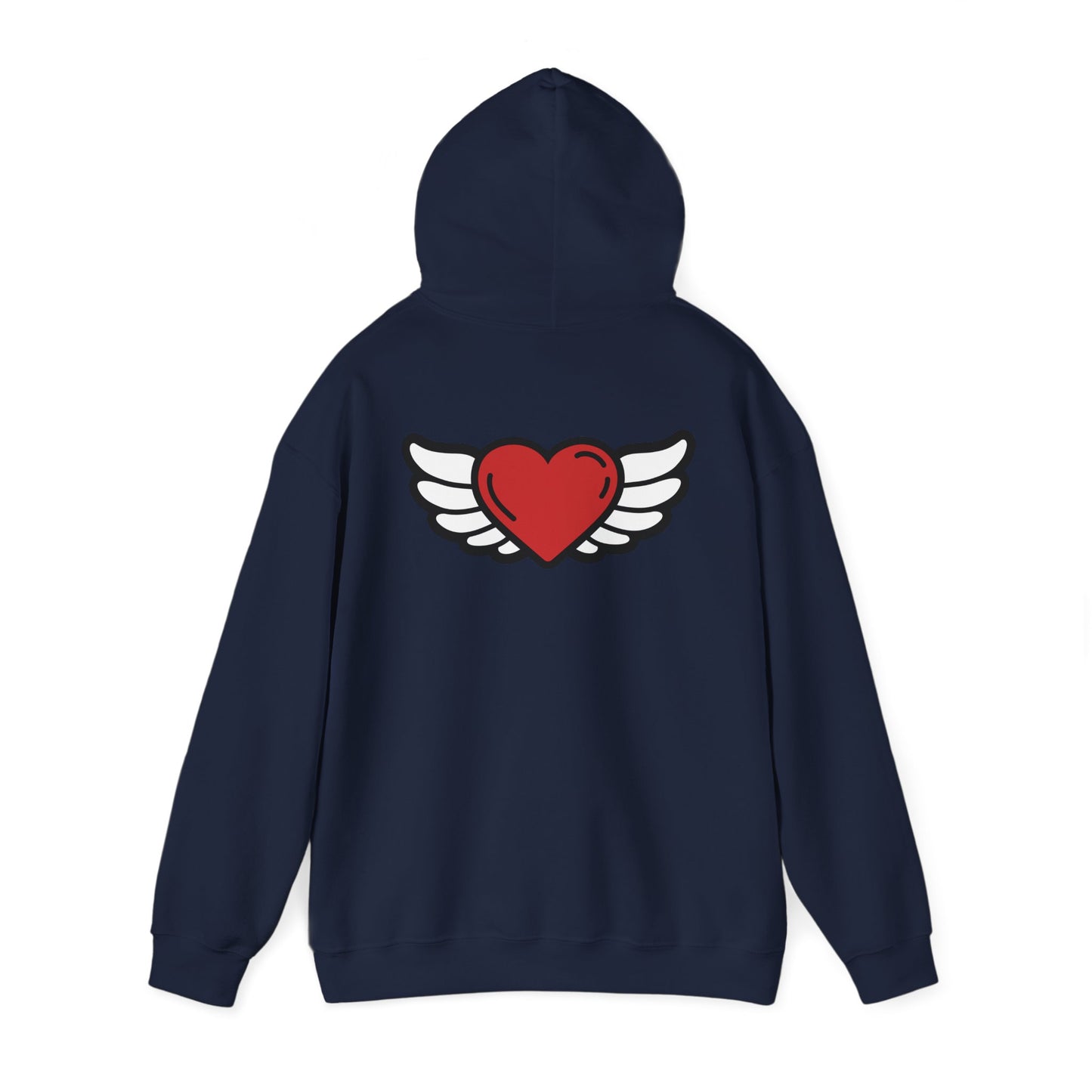 Angel Wings Heart Hoodie - Unisex Heavy Blend™ Sweatshirt for Love & Comfort