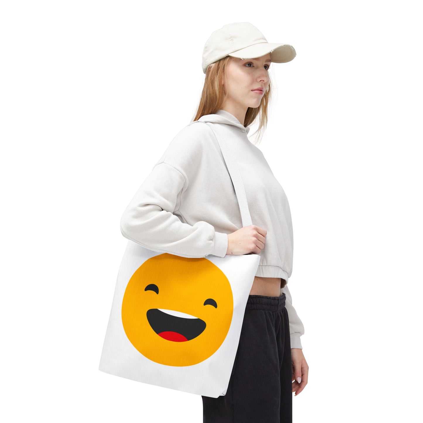 Smiley Face Tote Bag - Fun and Cheerful Reusable Shopping Bag