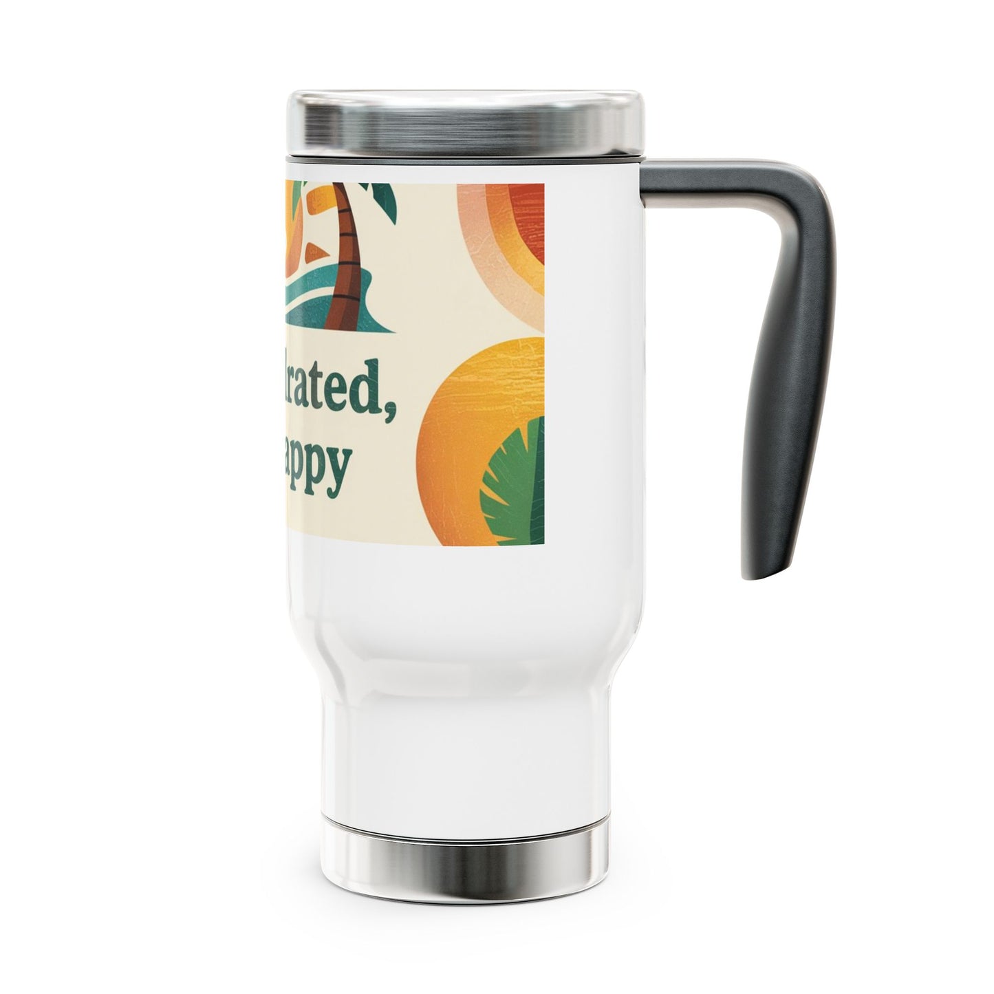 Stainless Steel Travel Mug with Handle, 14oz