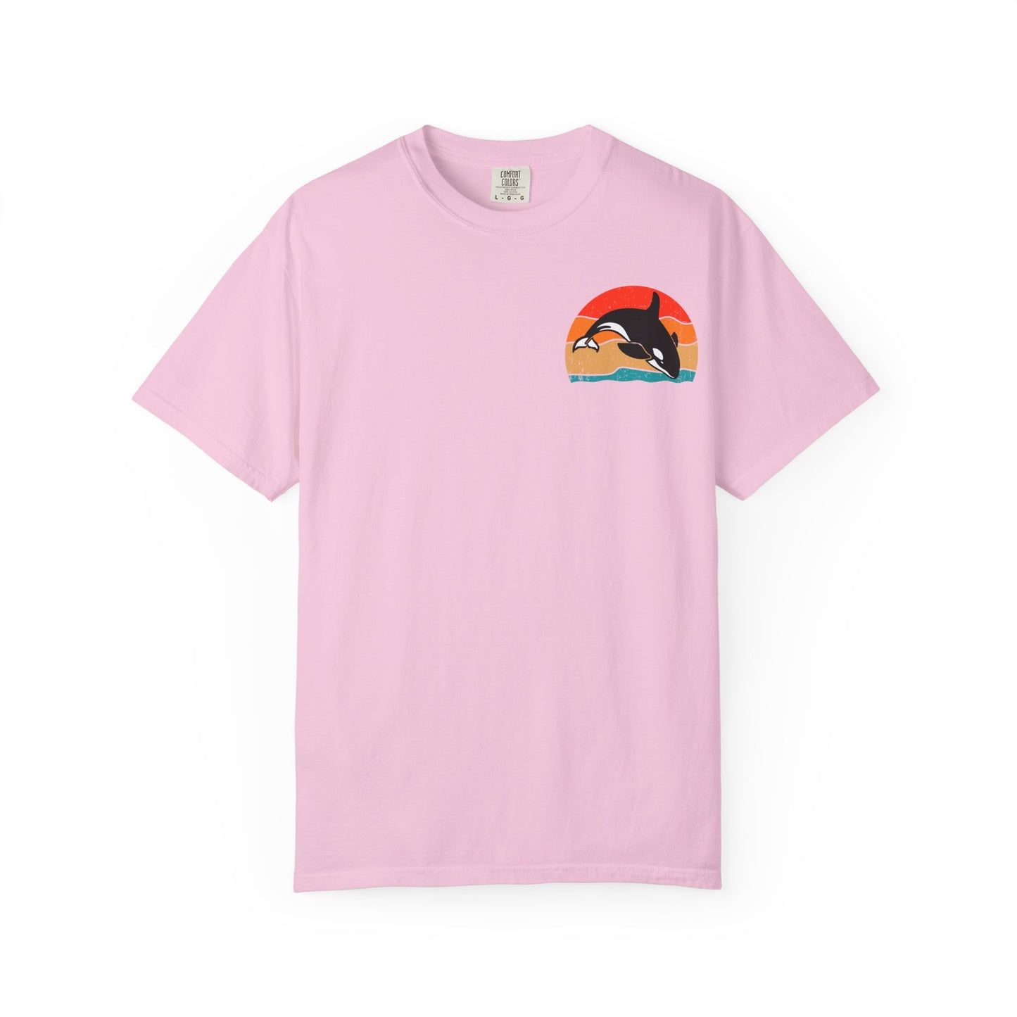 Ocean Sunset Orca Unisex T-Shirt - Relaxed, Vibrant Beach Vibes