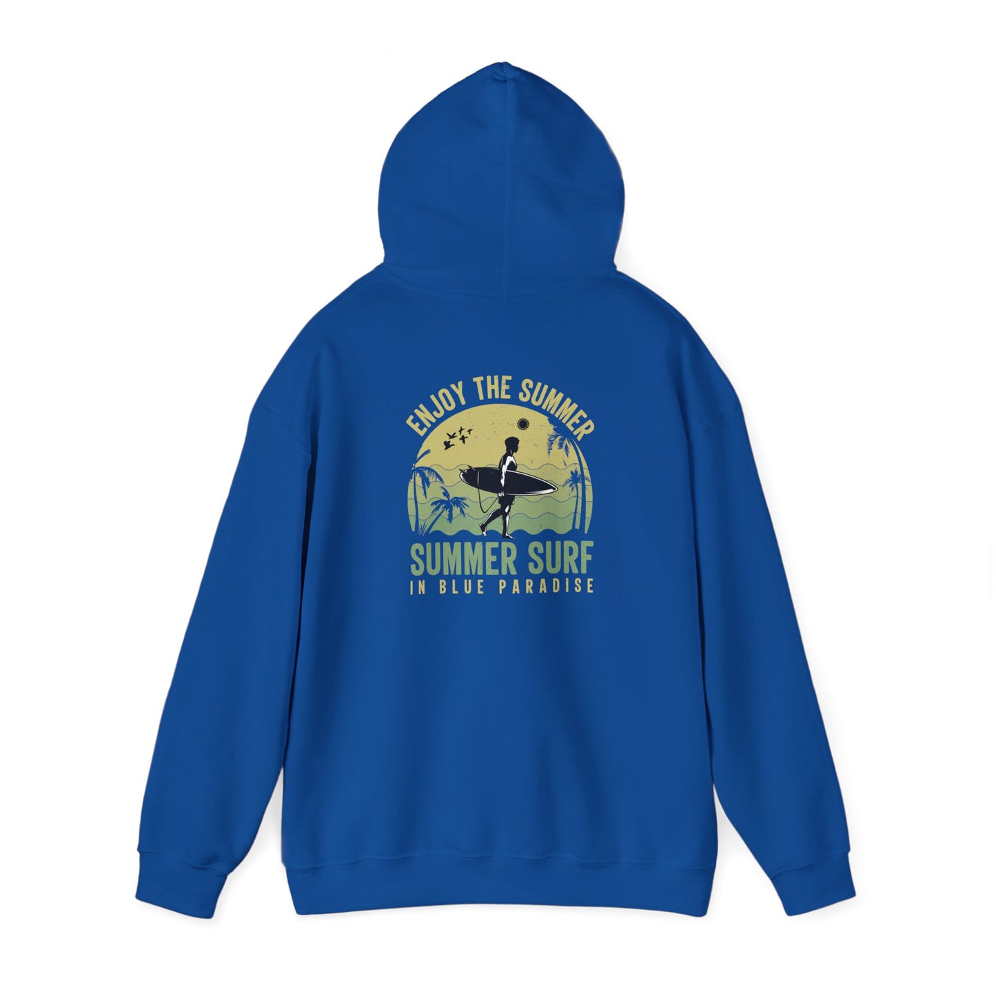 Summer Surf Vibes Hoodie – Unisex Heavy Blend™ Sweatshirt for Beach Lovers, Perfect Gift for Surfing, Casual Wear, Summer