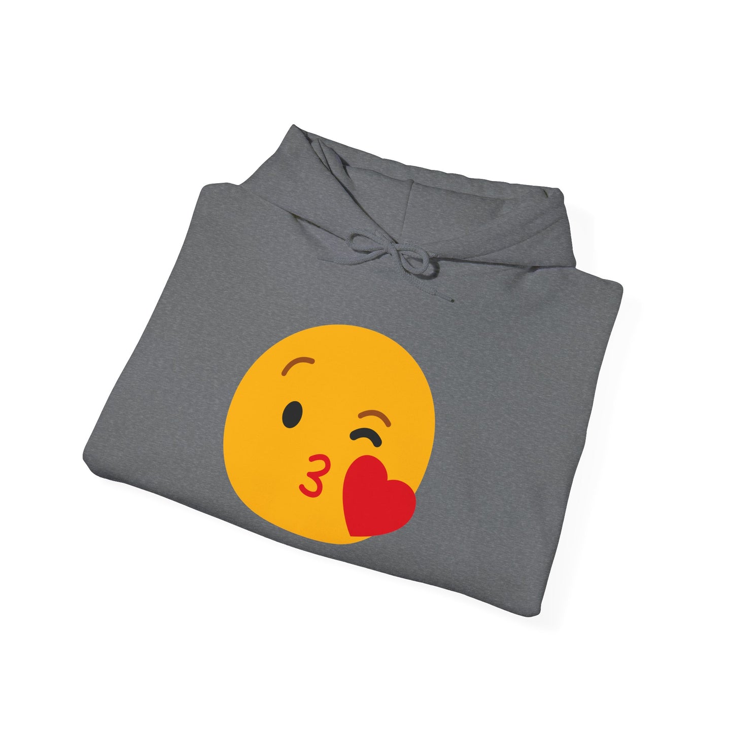 Kiss Emoji Hooded Sweatshirt | Unisex Heavy Blend™