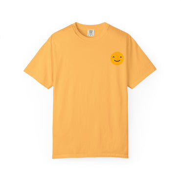 Happy Face Garment-Dyed T-shirt for Positive Vibes