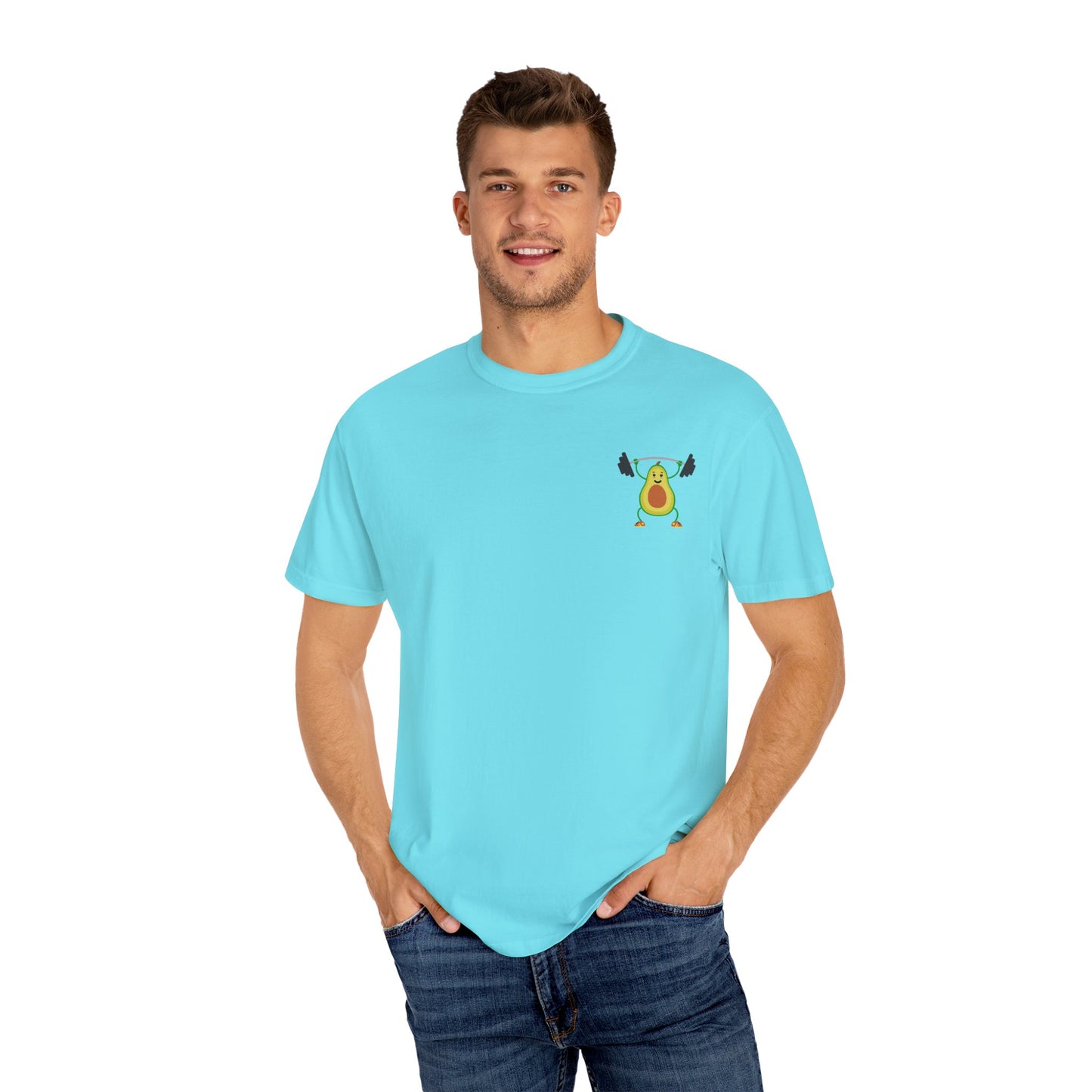 Funny Avocado Workout Unisex T-Shirt - Perfect for Fitness Lovers & Healthy Eating Enthusiasts