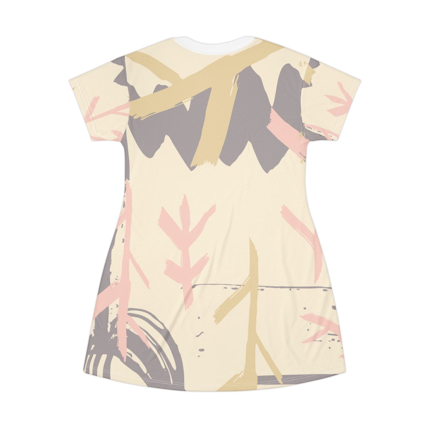 Boho Floral T-Shirt Dress - Casual Summer Style