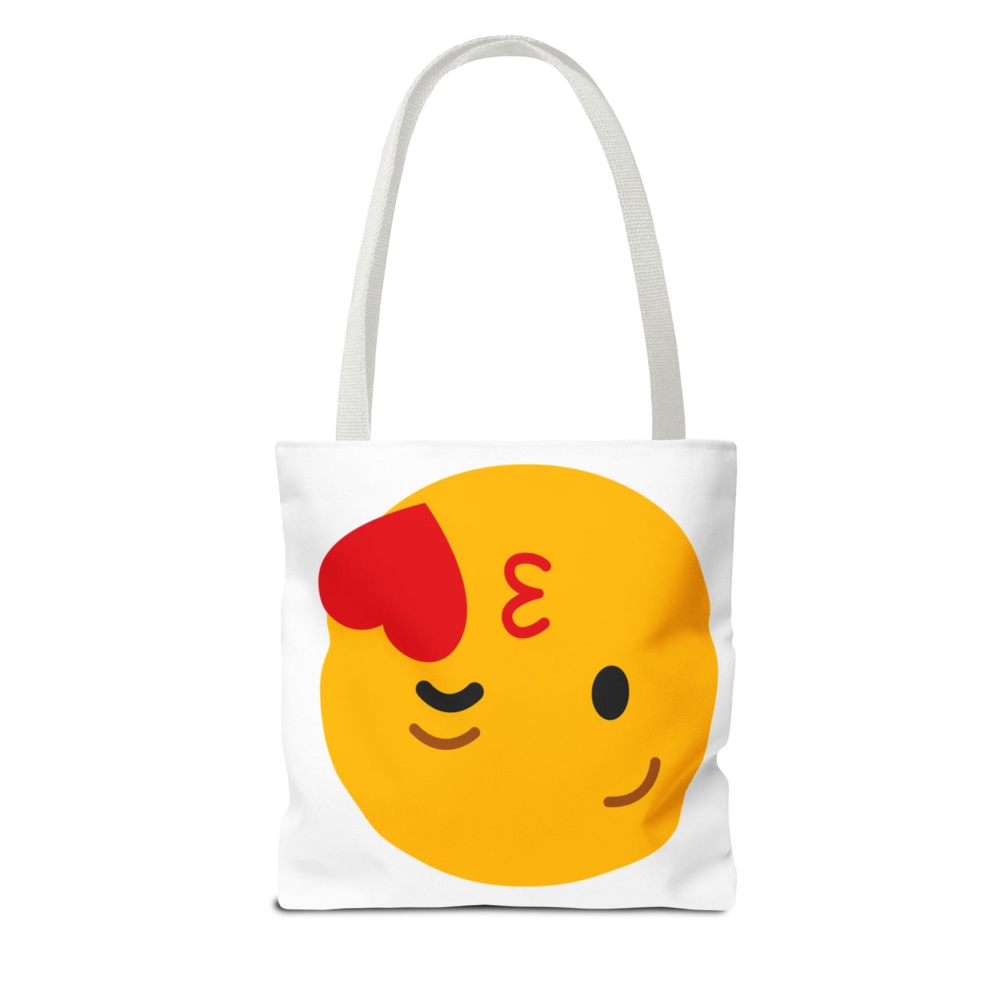 Emoji Kiss Tote Bag, Cute Gift for Friends, Love & Friendship, Reusable Shopping, Fun Casual Bag, Holiday Gifts