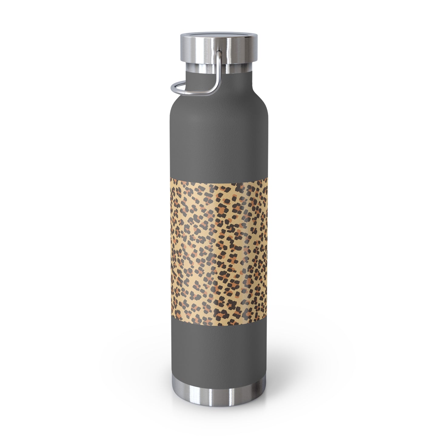 Leopard Print Insulated Water Bottle - 22oz Reusable Copper Thermos