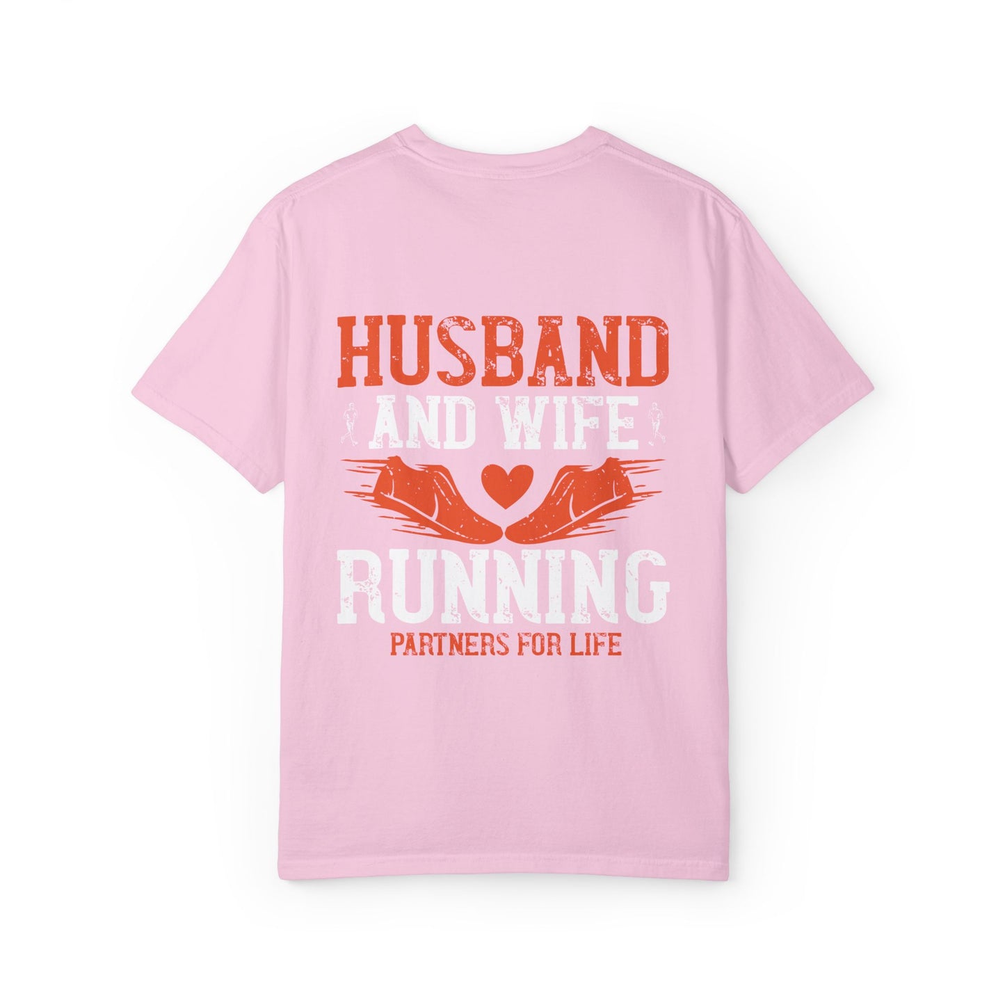 Unisex Husband and Wife Running T-Shirt - Partners for Life - Casual Gift for Couples