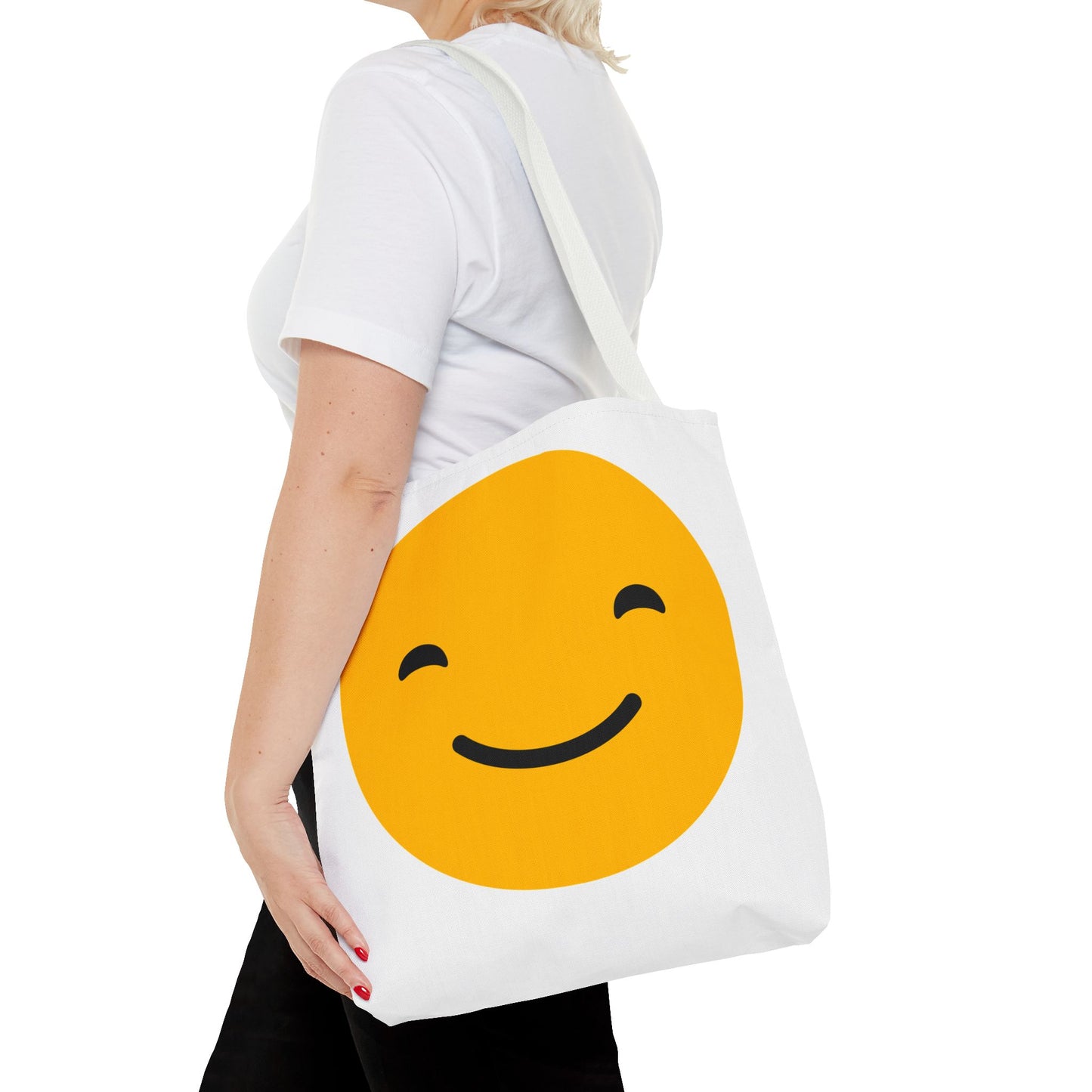 Smile & Frown Reversible Tote Bag - Cute Canvas Bag for Everyday Use