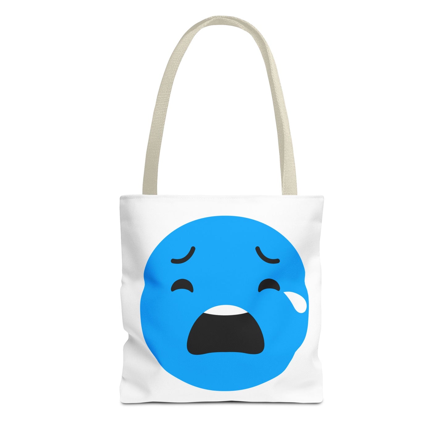 Emotional Expression Tote Bag - Cute Sad Face Design