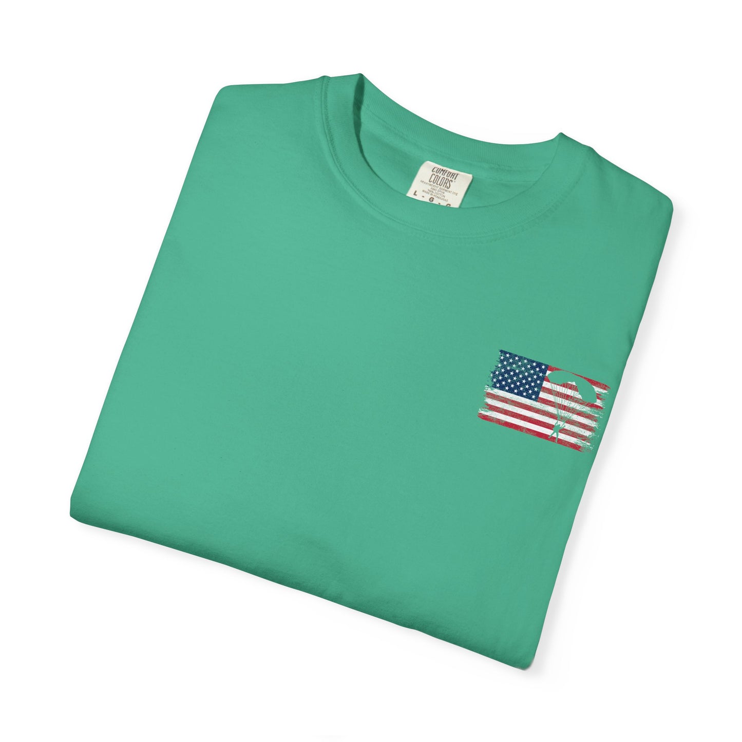 Patriotic Garment-Dyed T-Shirt - Vintage American Flag Design