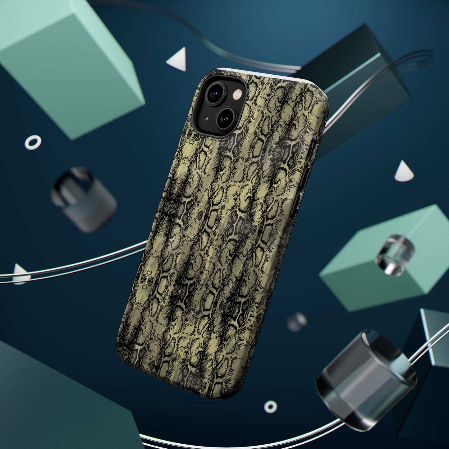 Stylish Snake Skin Magnetic Tough Case - Durable Protection for Your Phone