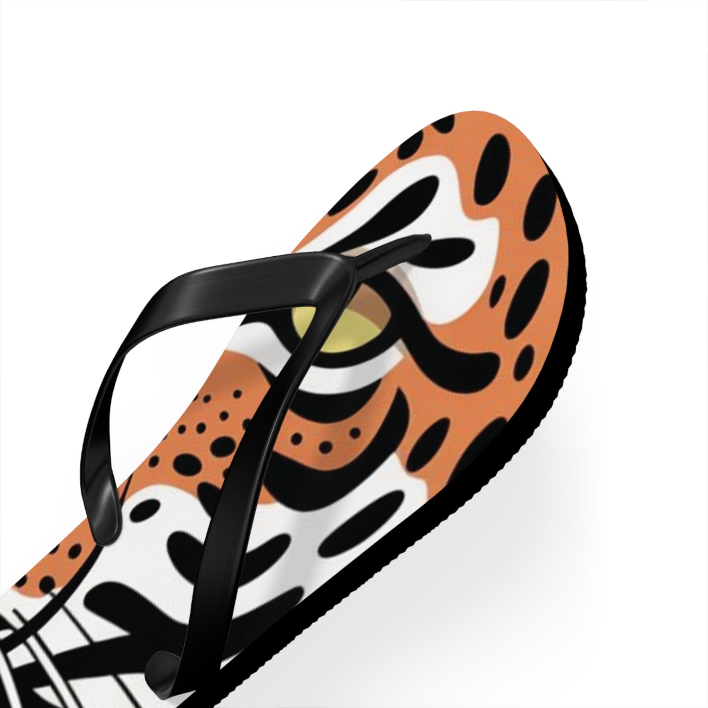 Tiger Flip Flops, Summer Beach Sandals, Vacation Footwear, Fun Poolside Slippers, Wild Tiger Graphic, Animal Print Shoes