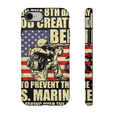 Military-Themed Phone Case - 'God Created Beer' Design