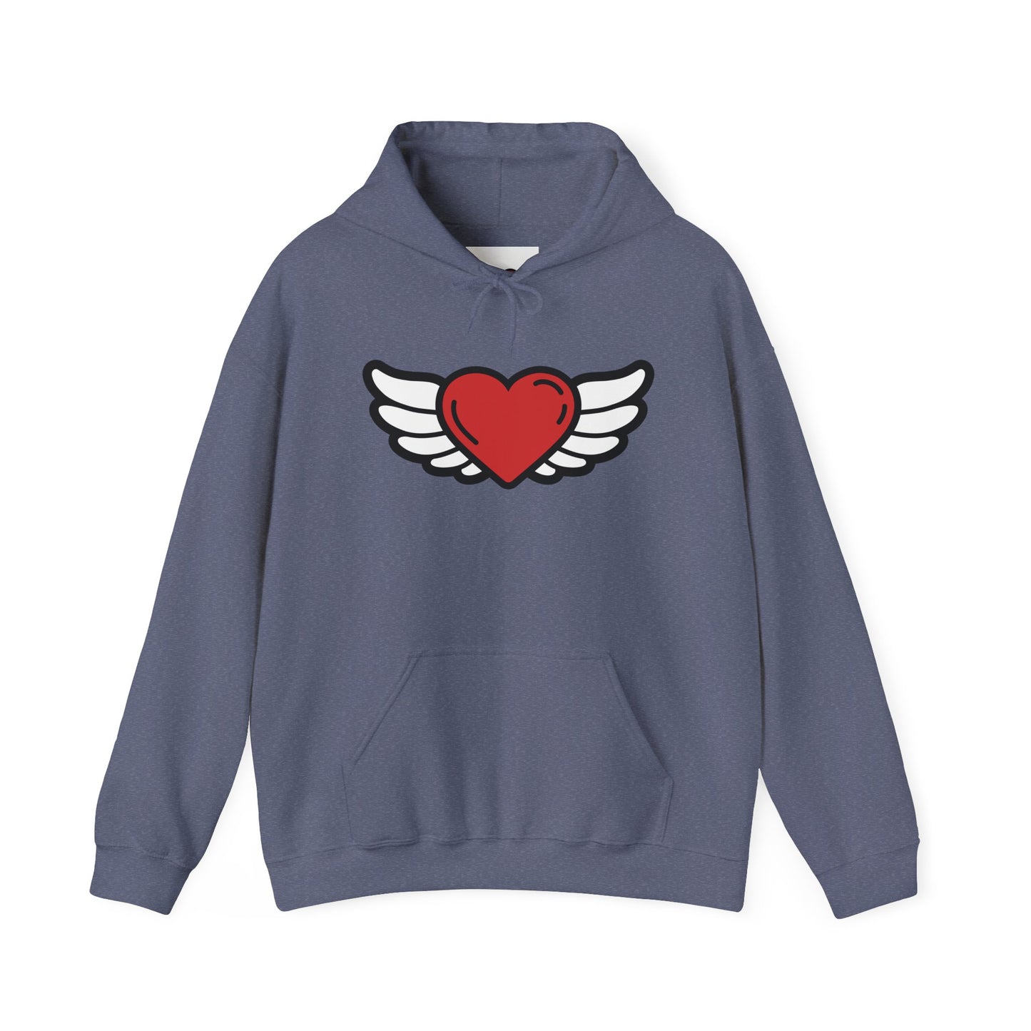 Angel Wings Heart Hoodie - Unisex Heavy Blend™ Sweatshirt for Love & Comfort