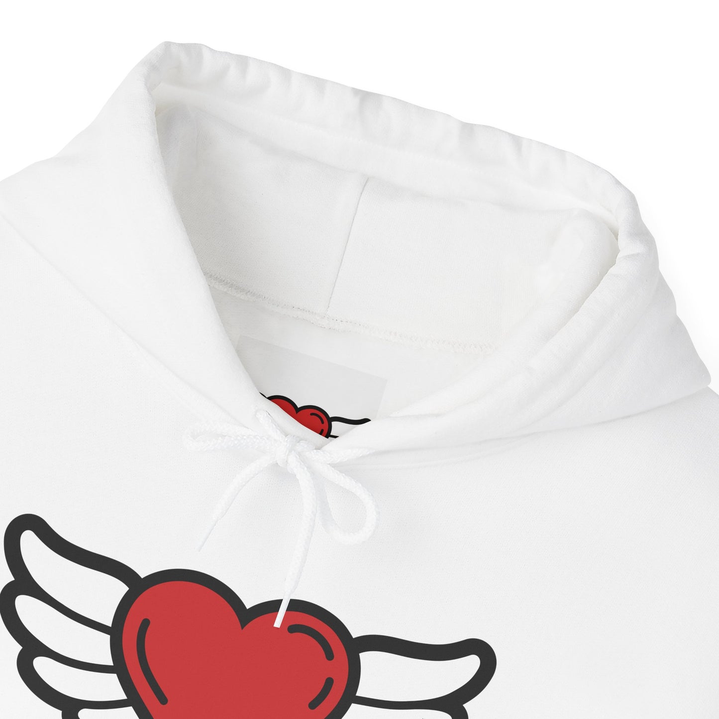 Angel Wings Heart Hoodie - Unisex Heavy Blend™ Sweatshirt for Love & Comfort