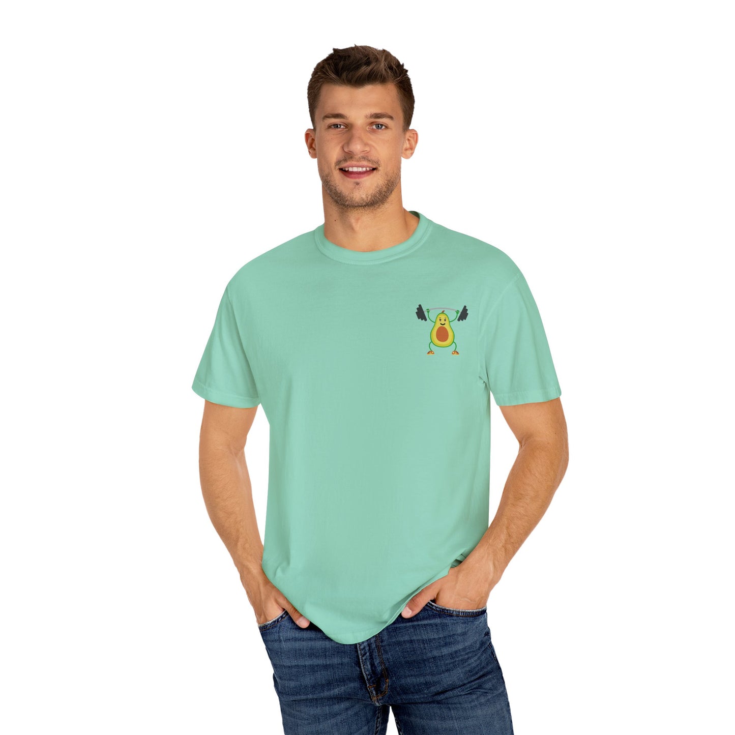 Funny Avocado Workout Unisex T-Shirt - Perfect for Fitness Lovers & Healthy Eating Enthusiasts