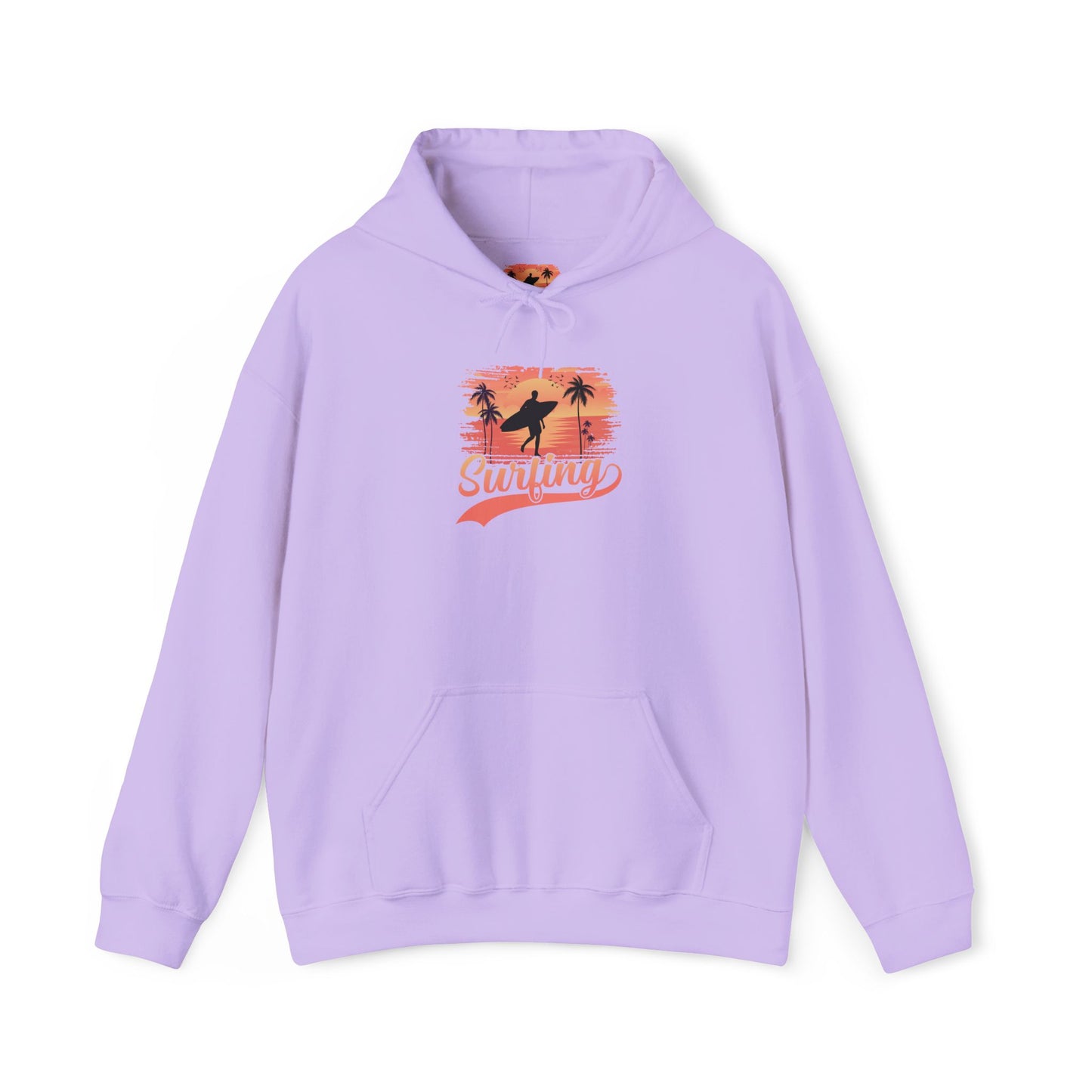 Surfing Vibes Hooded Sweatshirt, Beachwear, Gift for Surfers, Summer Fashion, Casual Wear, Coastal Style