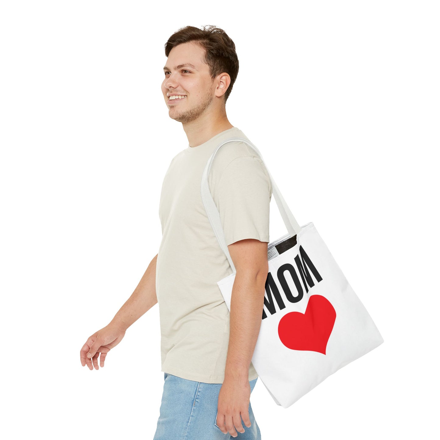 Mom Love Tote Bag | Perfect for Mother's Day, Birthday Gift, Grocery Shopping, Personalized Gift, Eco-Friendly