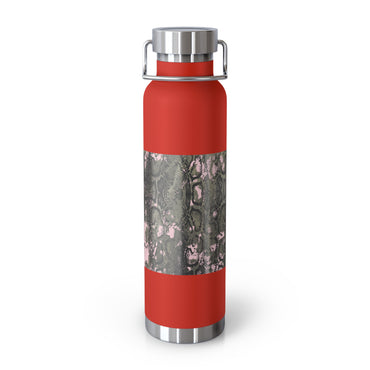 Stylish Copper Vacuum Insulated Bottle, 22oz - Trendy Snakeskin Design