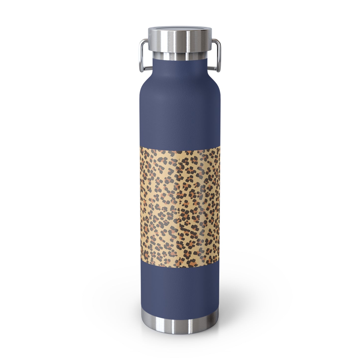 Leopard Print Insulated Water Bottle - 22oz Reusable Copper Thermos