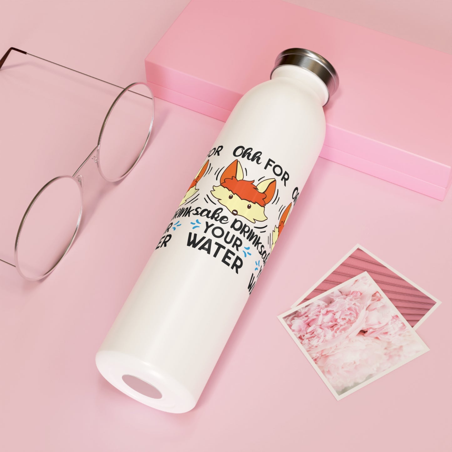 Stay hydrated with a touch of humor using the "Oh For Fox Sake, Drink Your Effing Water" Motivational Water Bottle. This playful yet practical bottle features a charming fox design alongside time markers to help you track your daily water intake.
