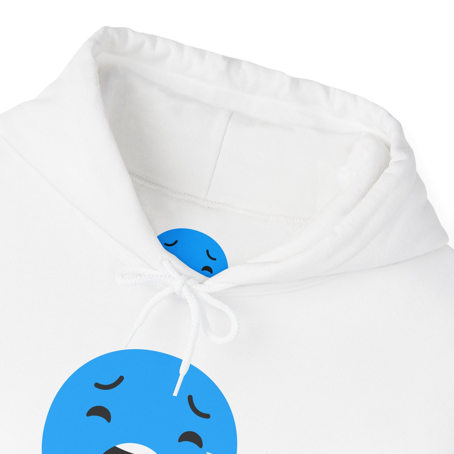 Emotional Expression Hoodie - Unisex Heavy Blend with Sad Face Design