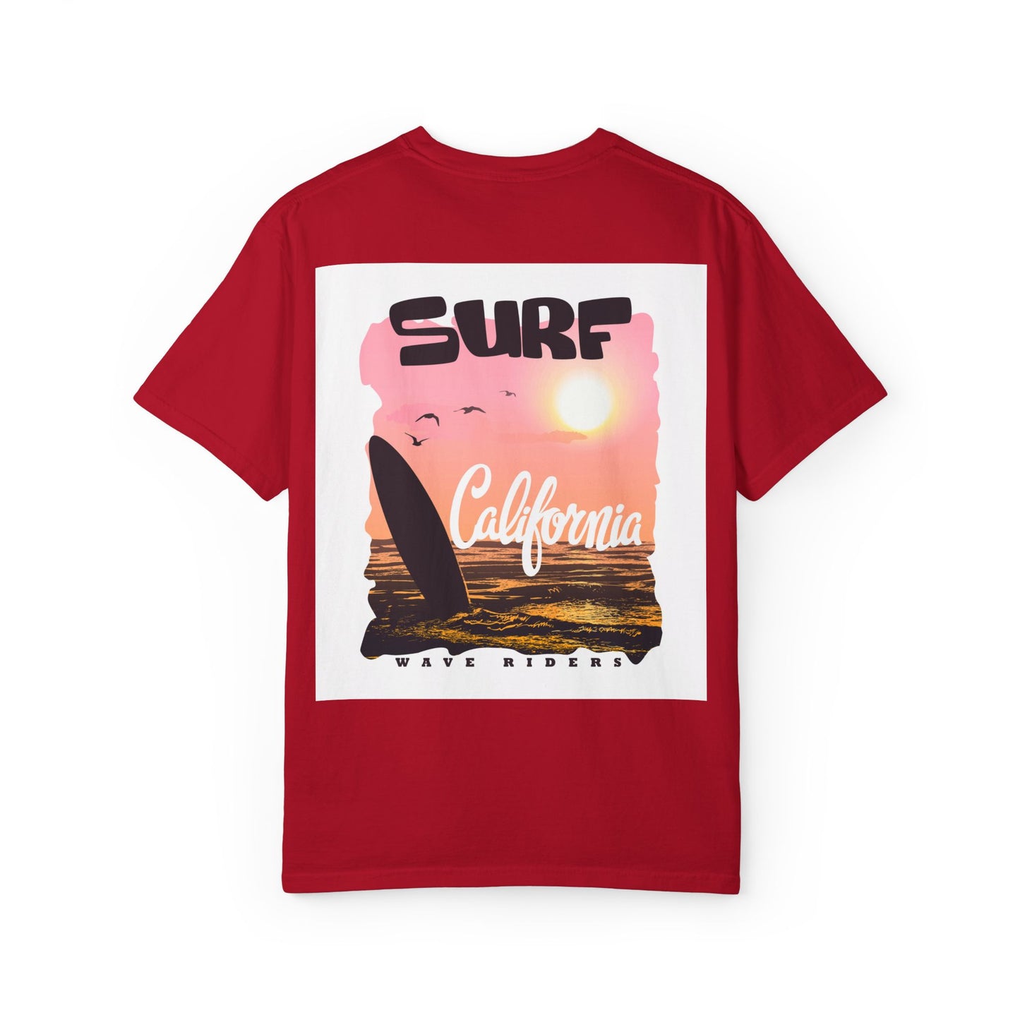 California Surf Graphic Tee - Unisex Garment-Dyed T-Shirt for Beach Lovers, Summer Vibes, Gift for Surfers, Casual Wear,