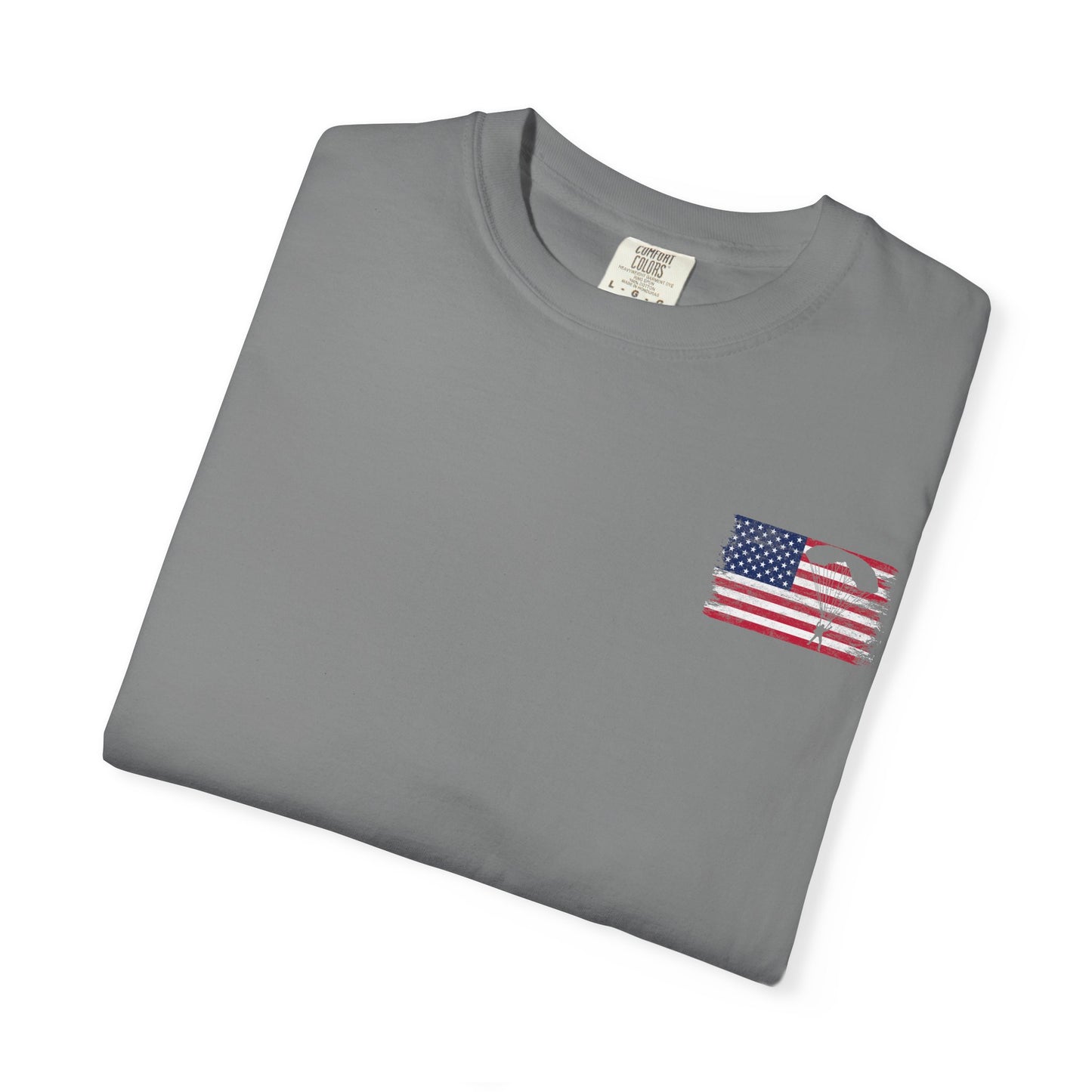 Patriotic Garment-Dyed T-Shirt - Vintage American Flag Design