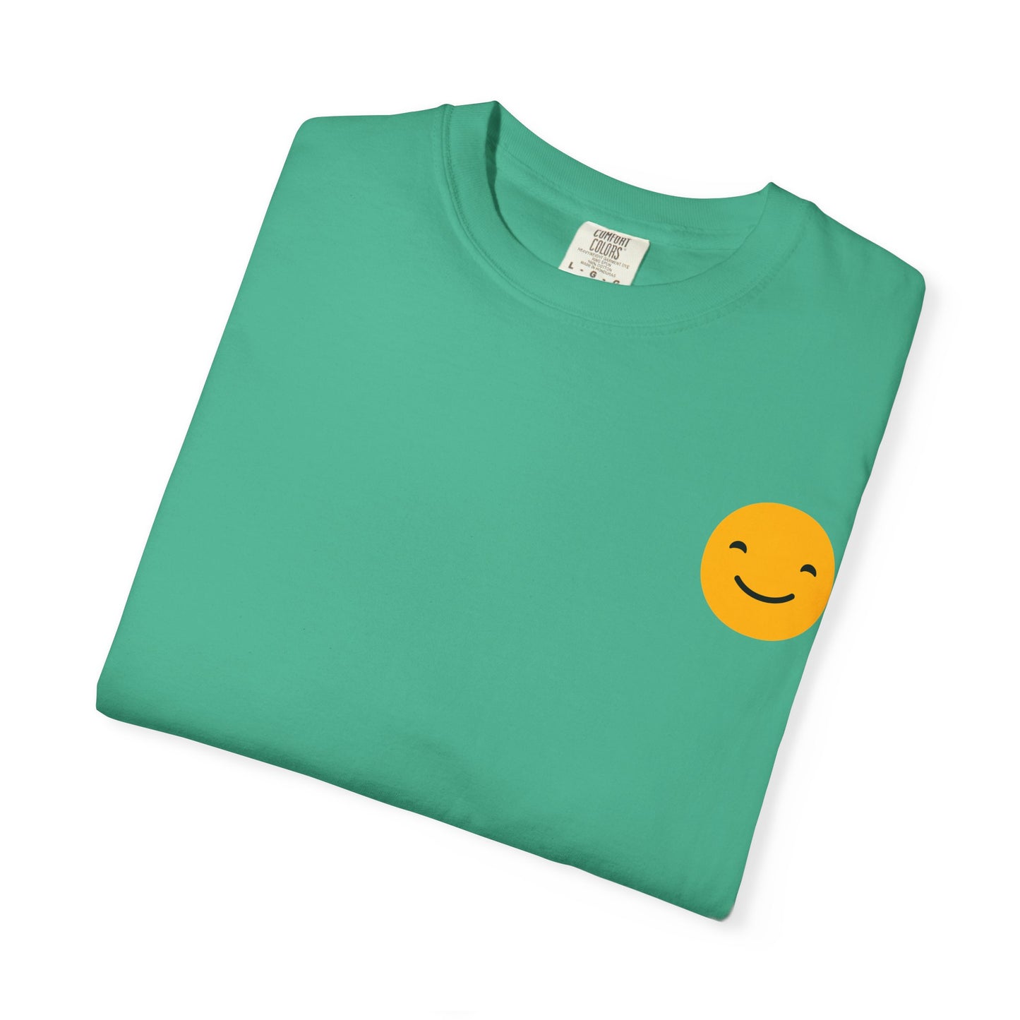 Happy Face Garment-Dyed T-shirt for Positive Vibes