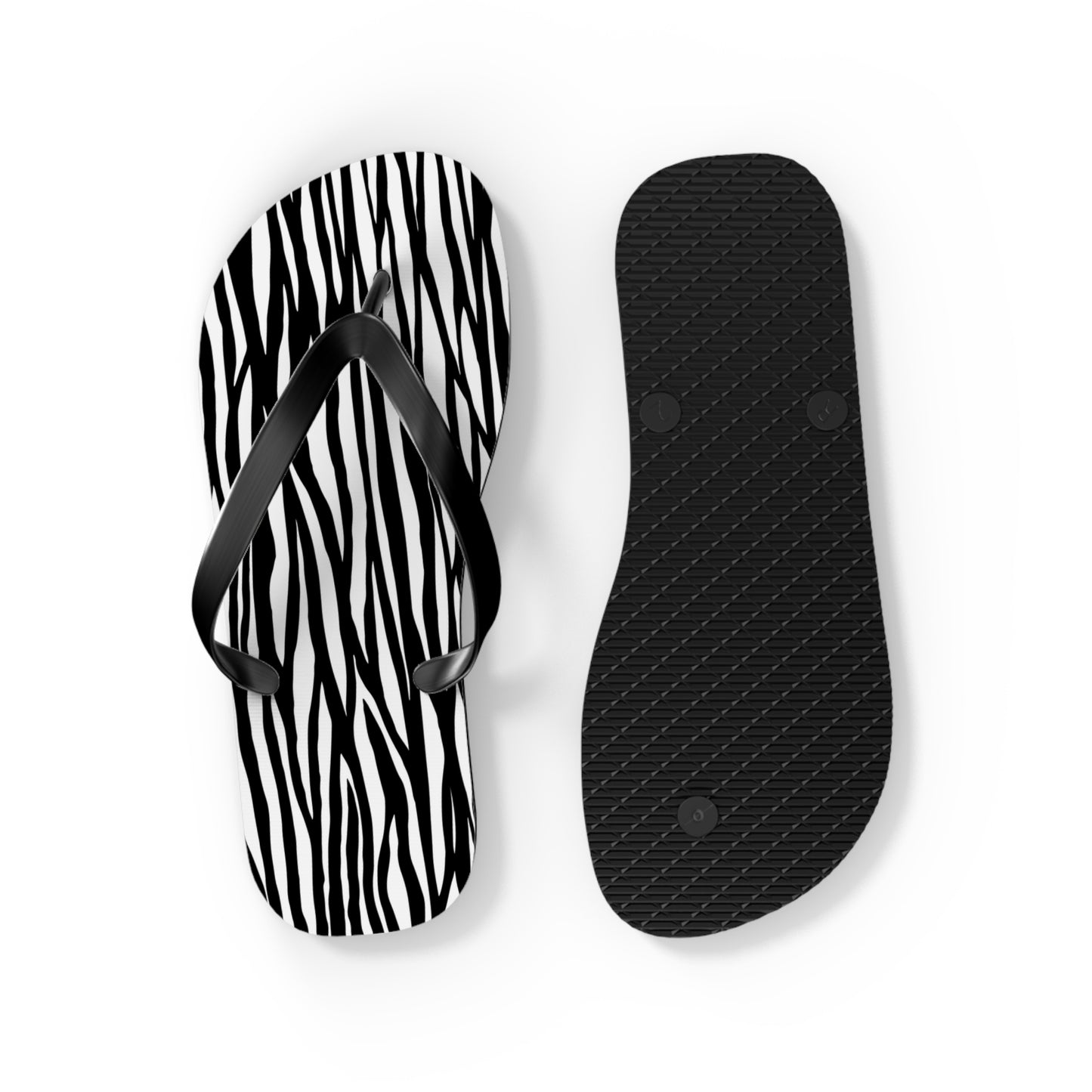 Zebra Print Flip Flops - Stylish Summer Footwear