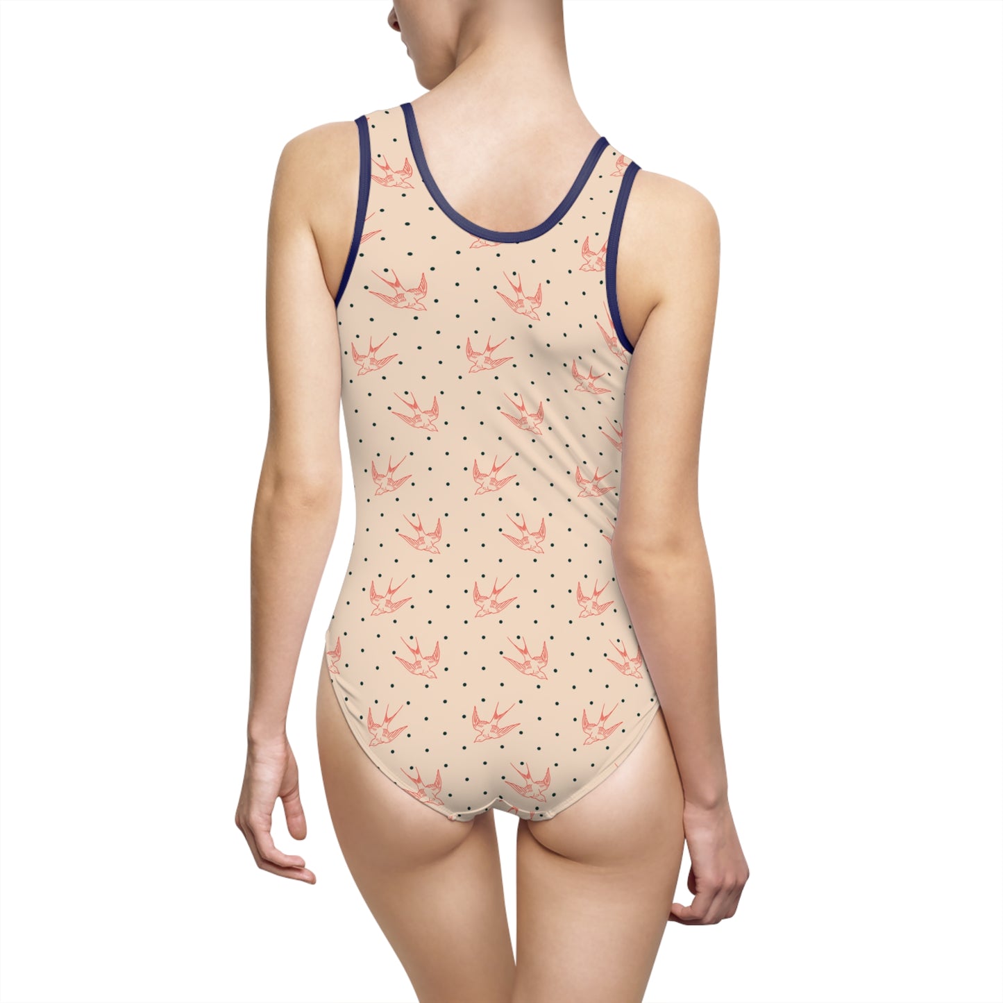 Chic Polka Dot One-Piece Swimsuit for Women - Retro Style Swimwear