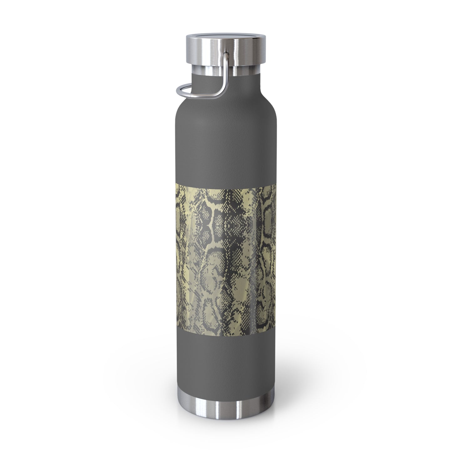 Stylish Snake Print Insulated Water Bottle - 22oz Copper Vacuum Flask
