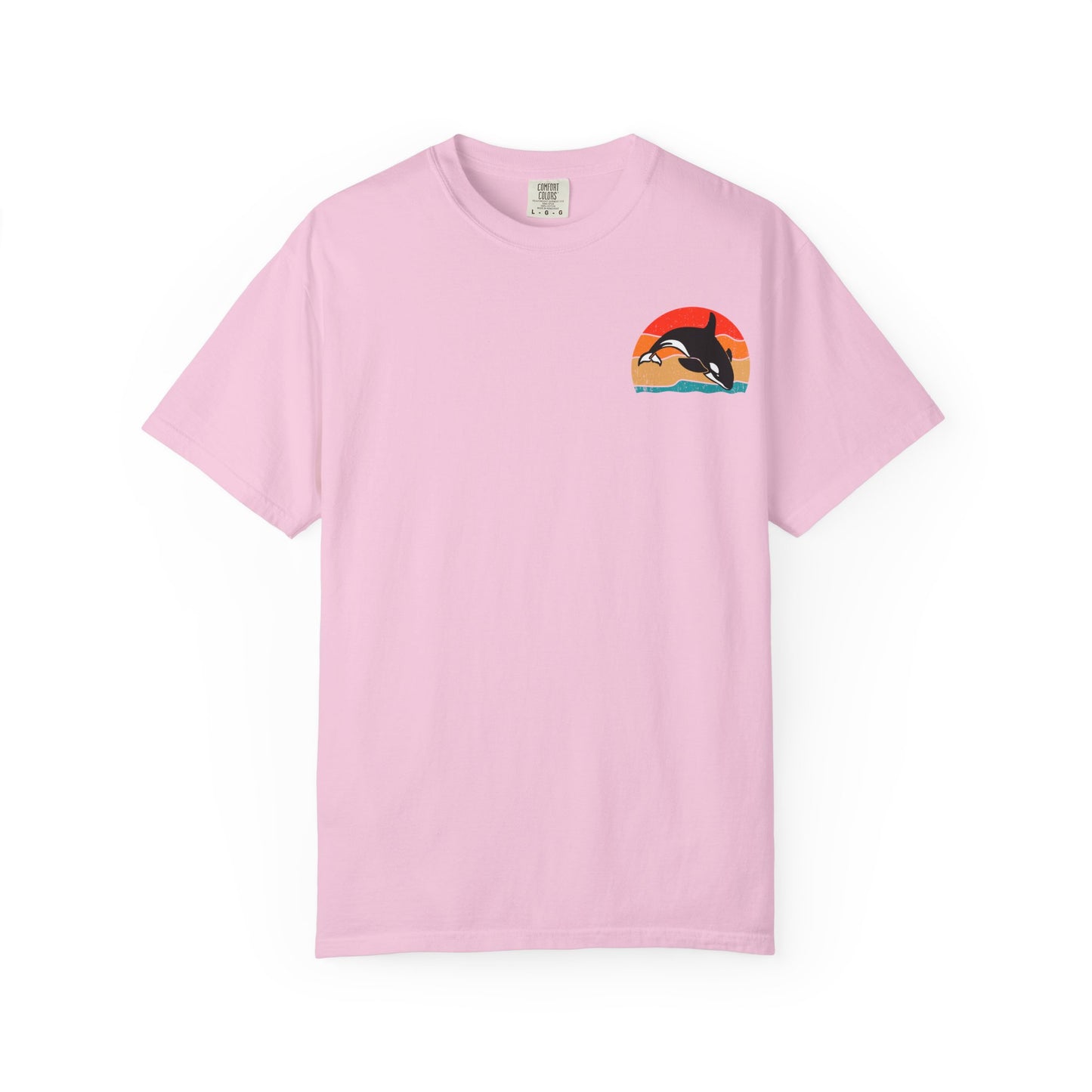 Whale Sunset Graphic T-Shirt - Unisex Garment-Dyed Tee for Ocean Lovers