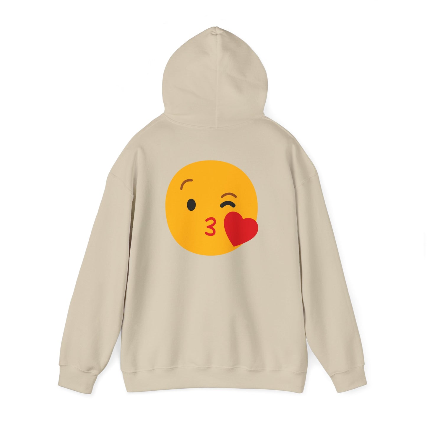 Kiss Emoji Hooded Sweatshirt | Unisex Heavy Blend™
