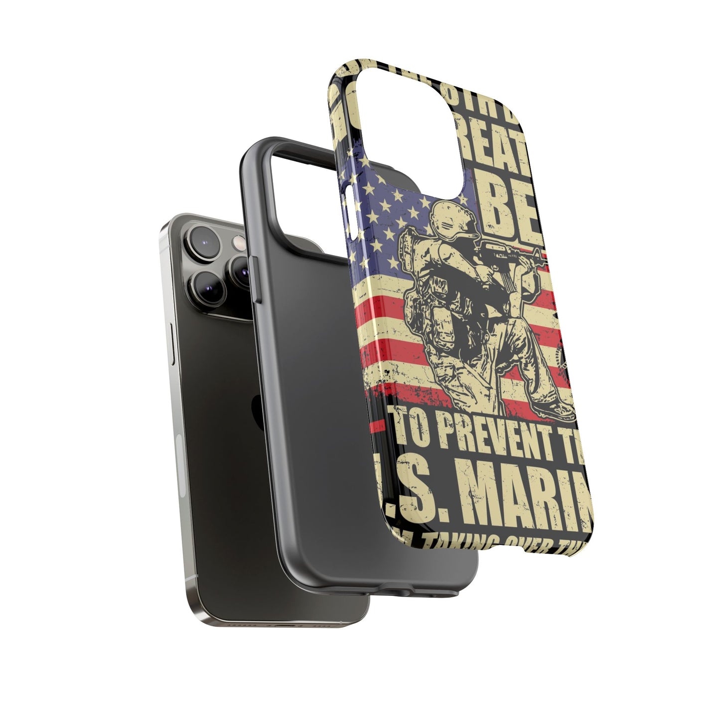 Military-Themed Phone Case - 'God Created Beer' Design