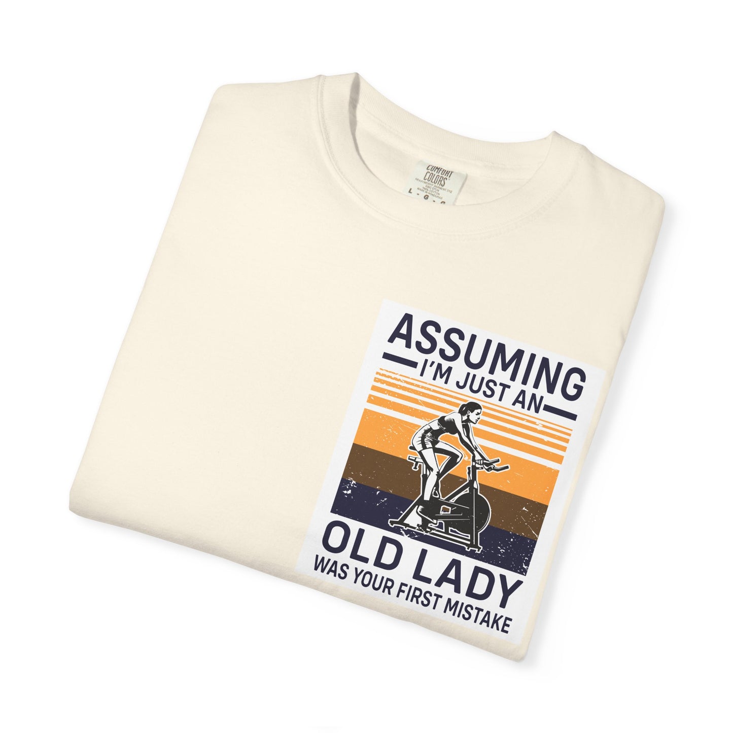 Funny Old Lady Gym T-Shirt, Gift for Fitness Lovers, Humorous Novelty Tee, Active Lifestyle Shirt, Perfect for Birthdays