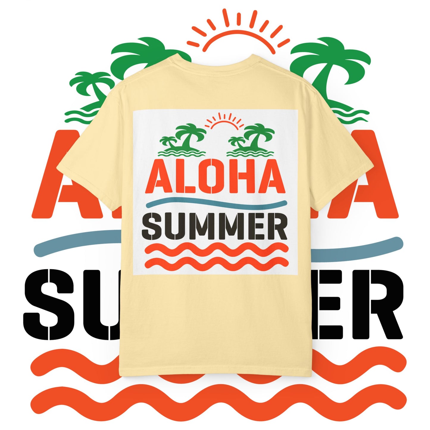 Aloha Summer Unisex T-Shirt, Beach Shirt, Vacation Tee, Summer Apparel, Tropical Graphic Tee, iconic Waikiki Beach Maui ,Oahu