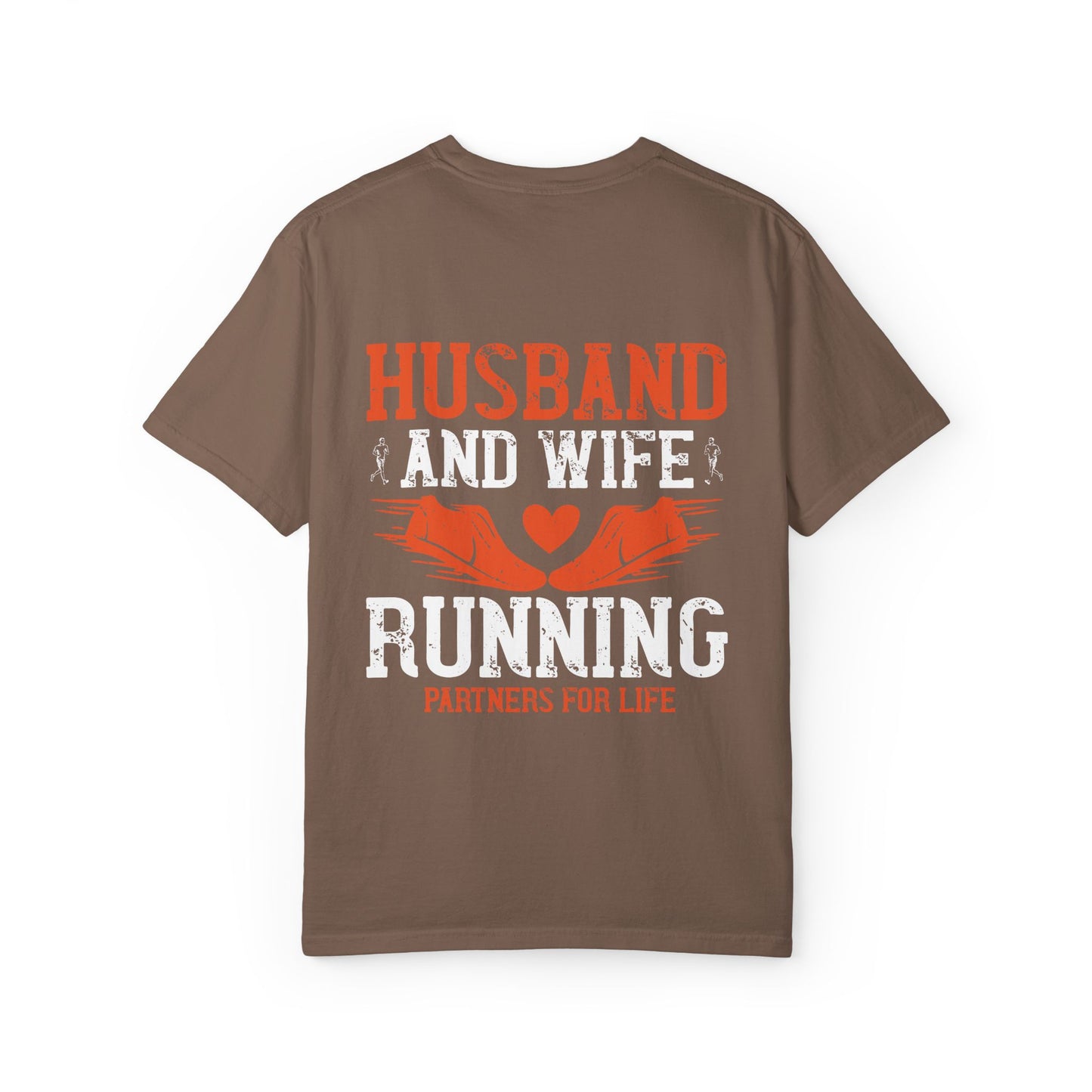 Unisex Husband and Wife Running T-Shirt - Partners for Life - Casual Gift for Couples